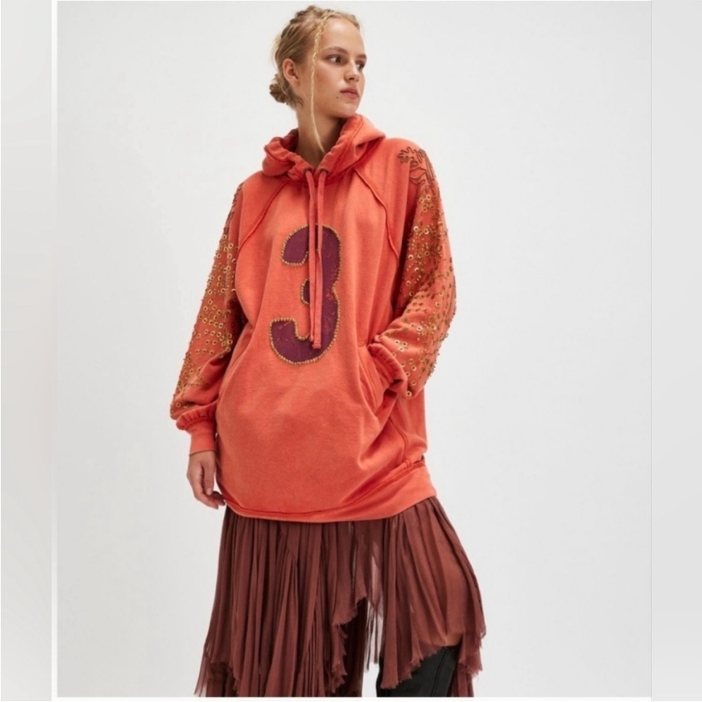Free people sparkle daze kango hoodie size small NWOT